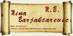 Mina Barjaktarević vizit kartica